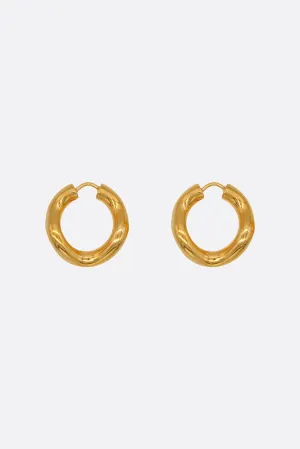 Wave hoop earrings