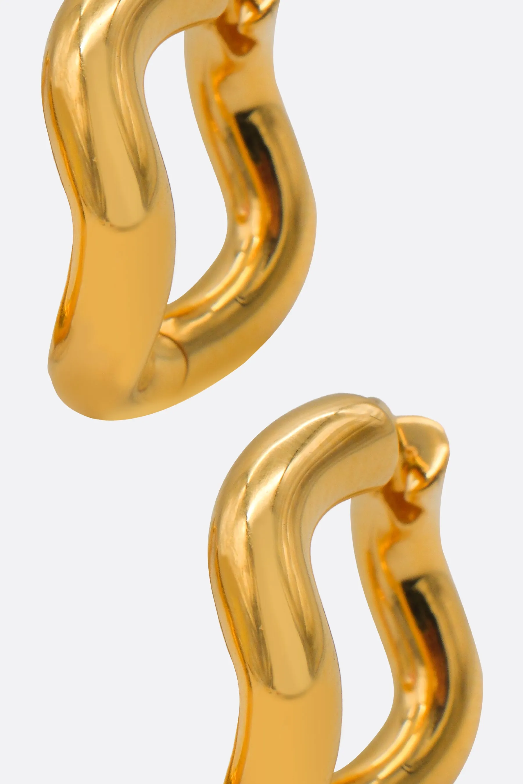 Wave hoop earrings
